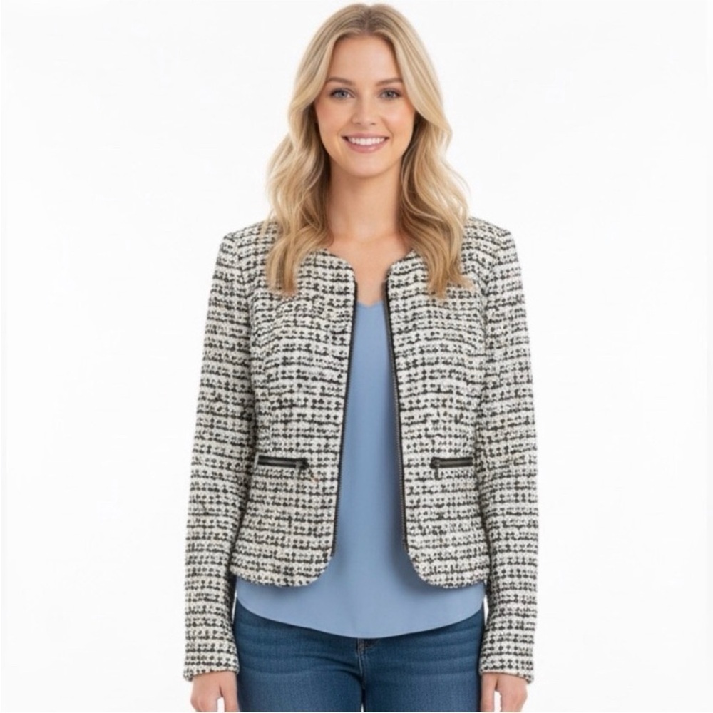 FRENCH CONNECTION career blazer jacket size 10 tweed